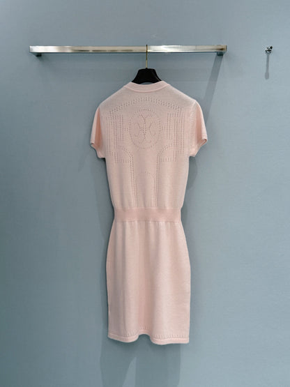Hermes Pink Knit Dress 106014