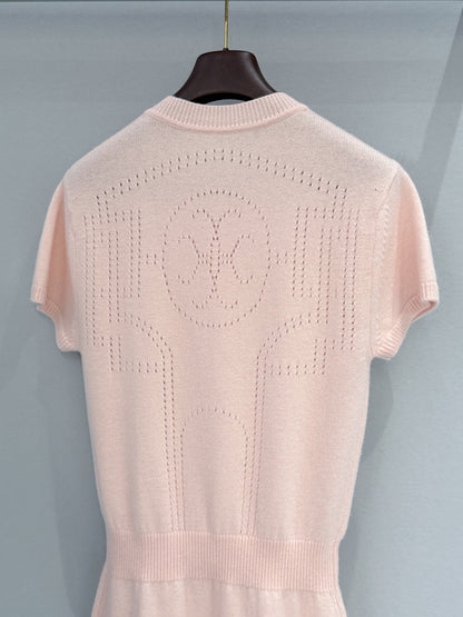 Hermes Pink Knit Dress 106014