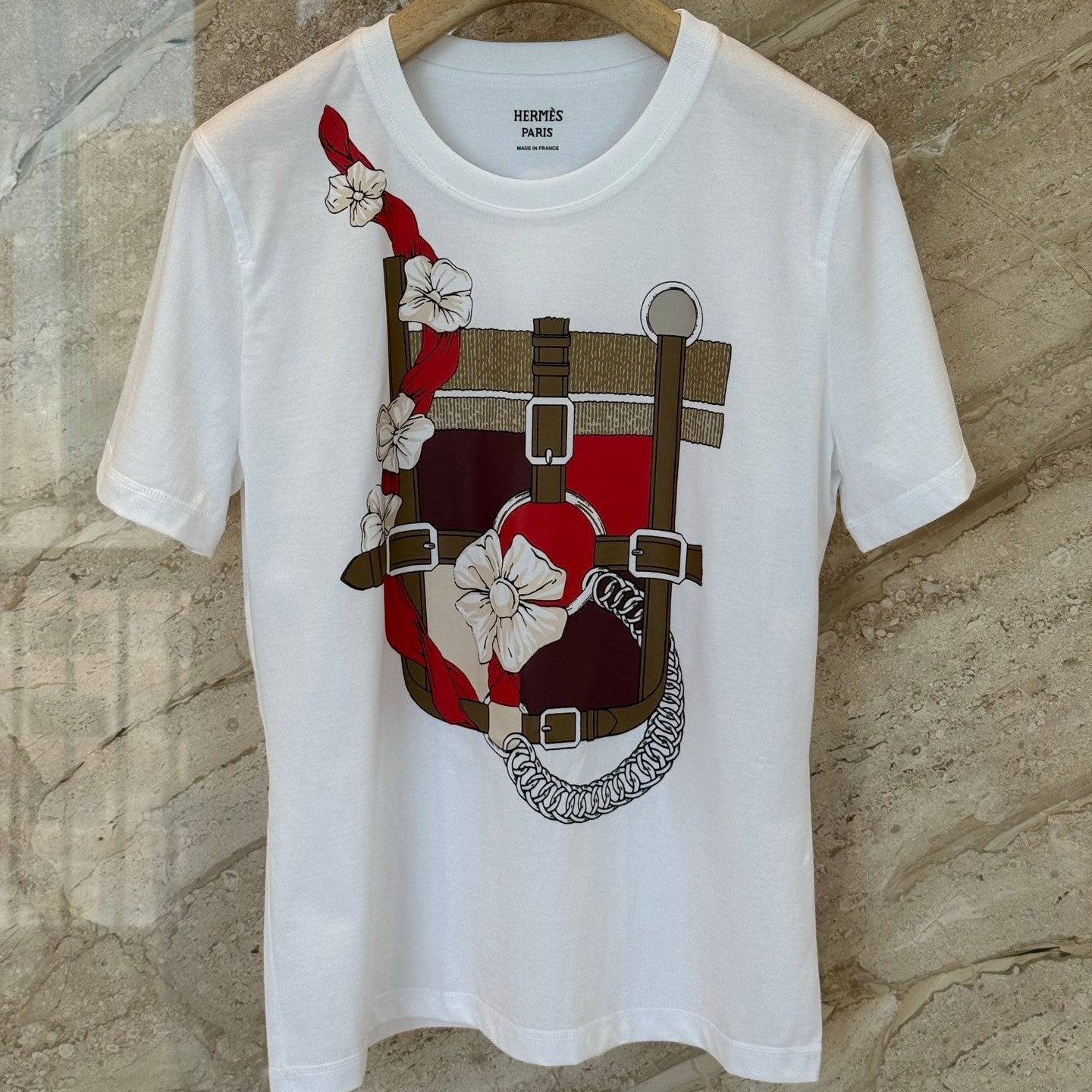 Hermes Short-sleeved T-shirt White in Cotton 974817