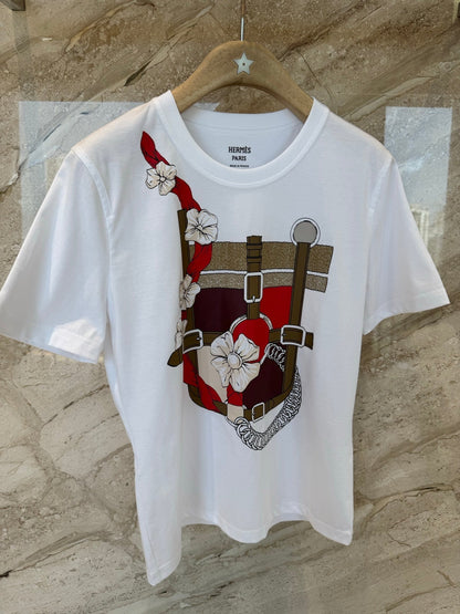 Hermes Short-sleeved T-shirt White in Cotton 974817