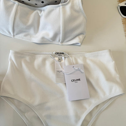 Celine Swimsuits White Cotton 201805