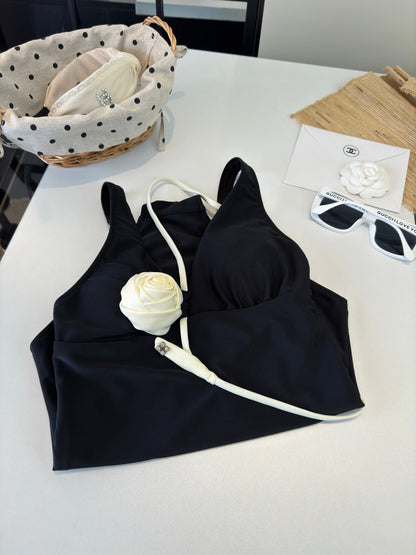 Chanel One-piece swimsuit Black in Cotton polyester 204710