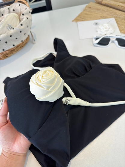 Chanel One-piece swimsuit Black in Cotton polyester 204710