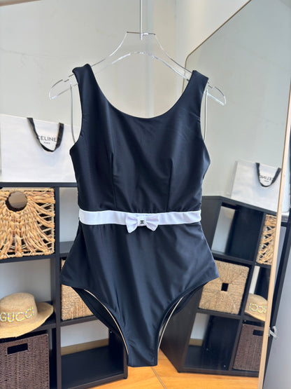 Chanel One-Piece Swimsuit Black in Cotton polyester 204692