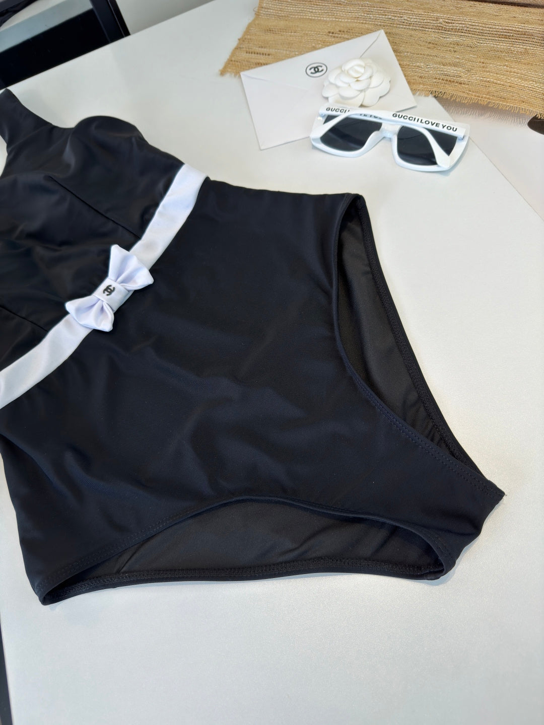 Chanel One-Piece Swimsuit Black in Cotton polyester 204692
