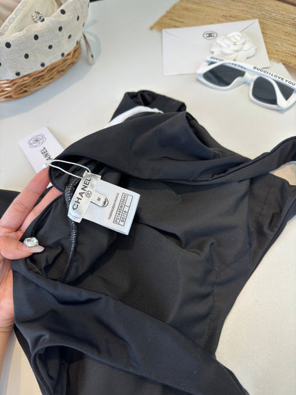 Chanel One-Piece Swimsuit Black in Cotton polyester 204692