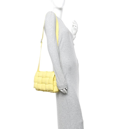 Nappa Maxi Intreccio Padded Cassette Crossbody Bag Sherbert