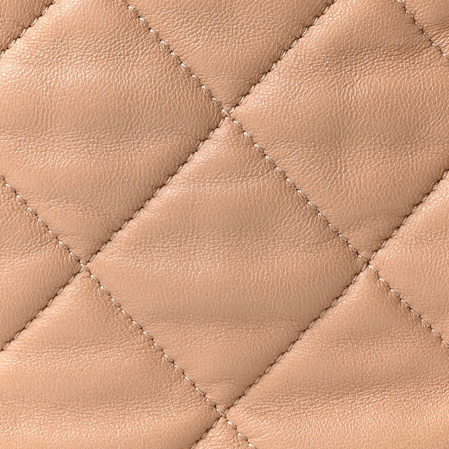 Lambskin Quilted Large CC Funky Town Hobo Beige