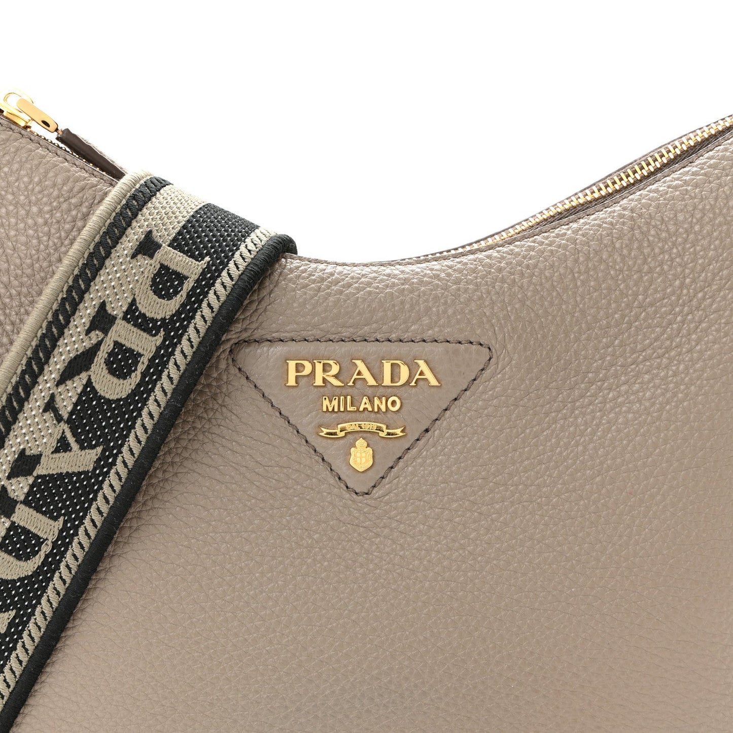 Vitello Daino Soft Large Zippered Messenger Hobo Argilla