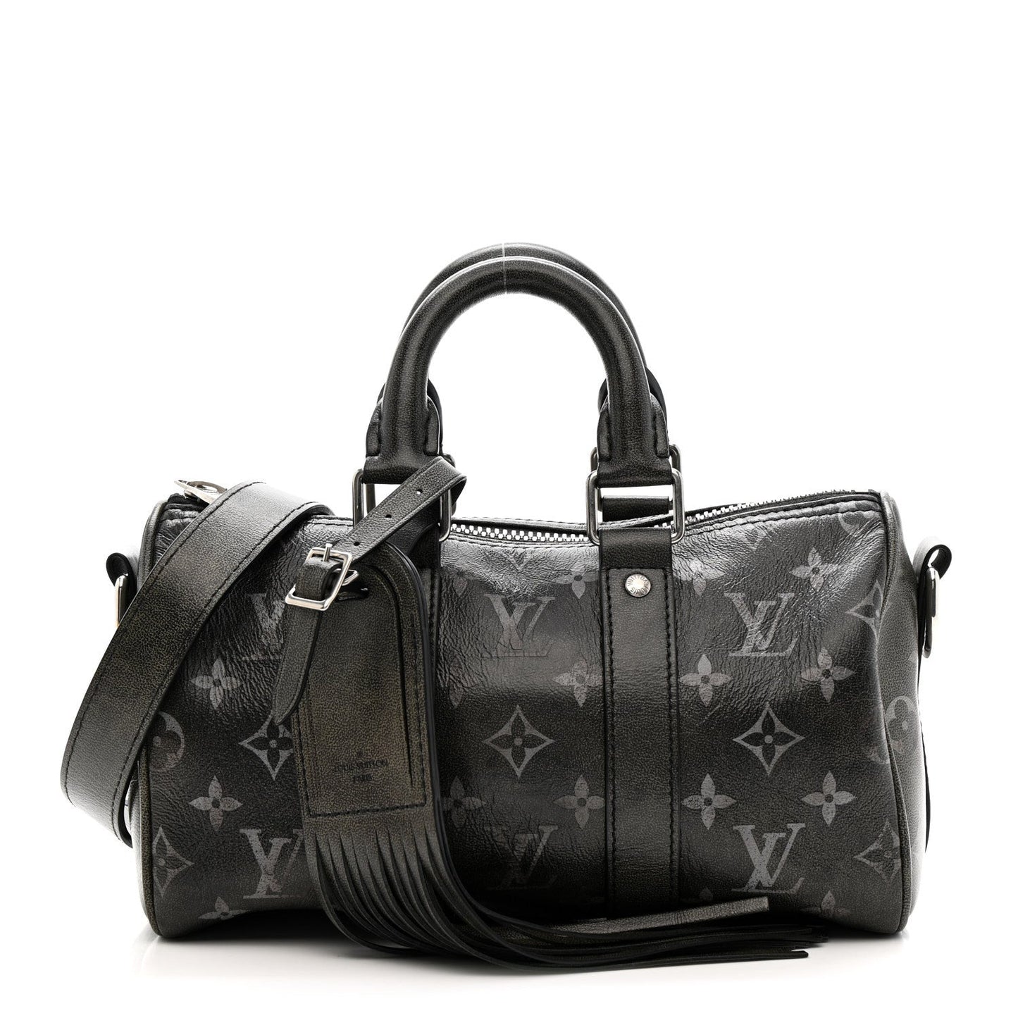 Brushed Monogram Eclipse Keepall Bandouliere 25