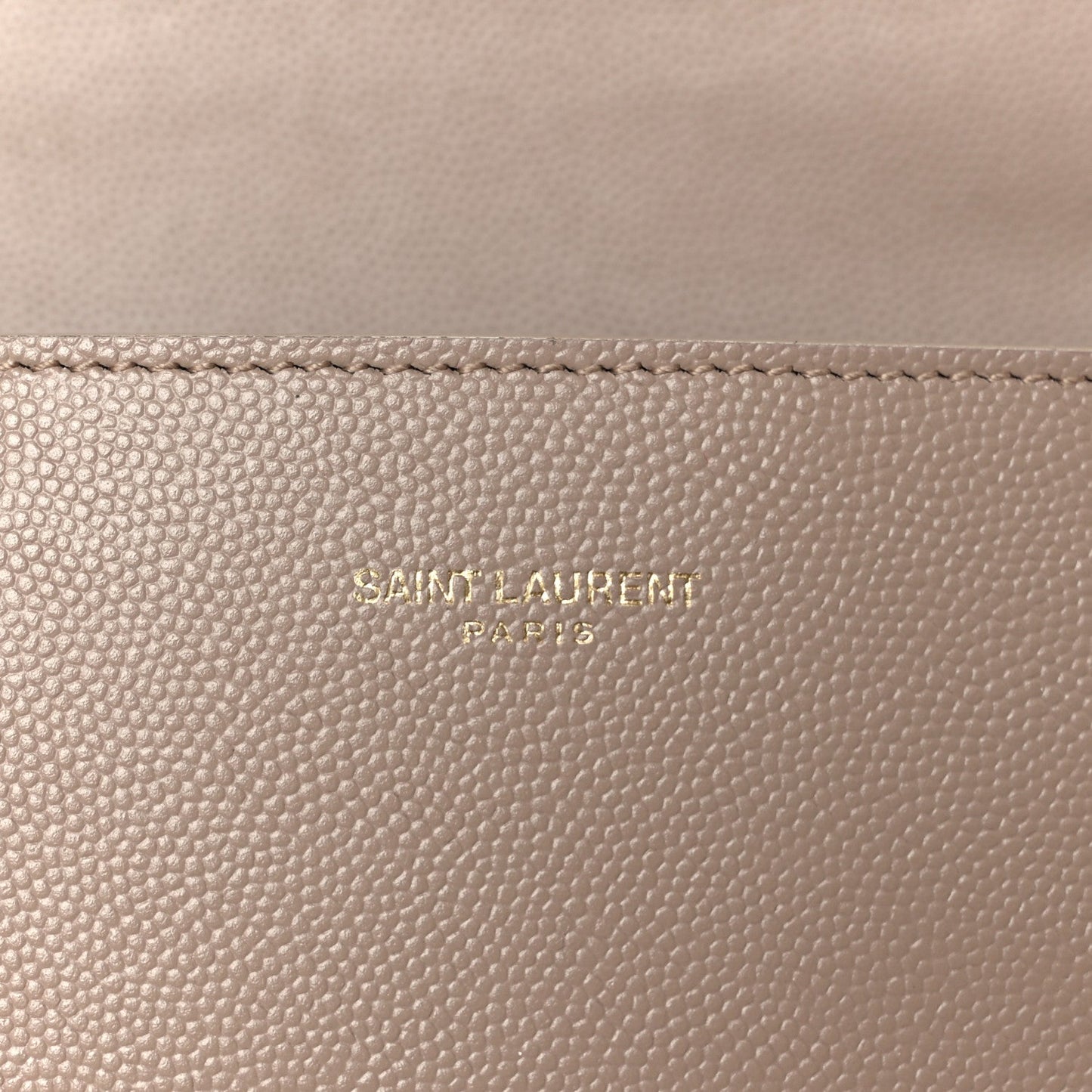 Grain de Poudre Medium Classic Monogram Cassandra Top Handle Dark Beige
