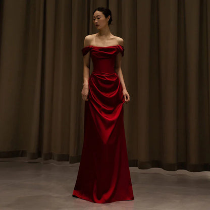 Off-Shoulder Evening Gown Long Prom Evening Formal Dresses       cg25146