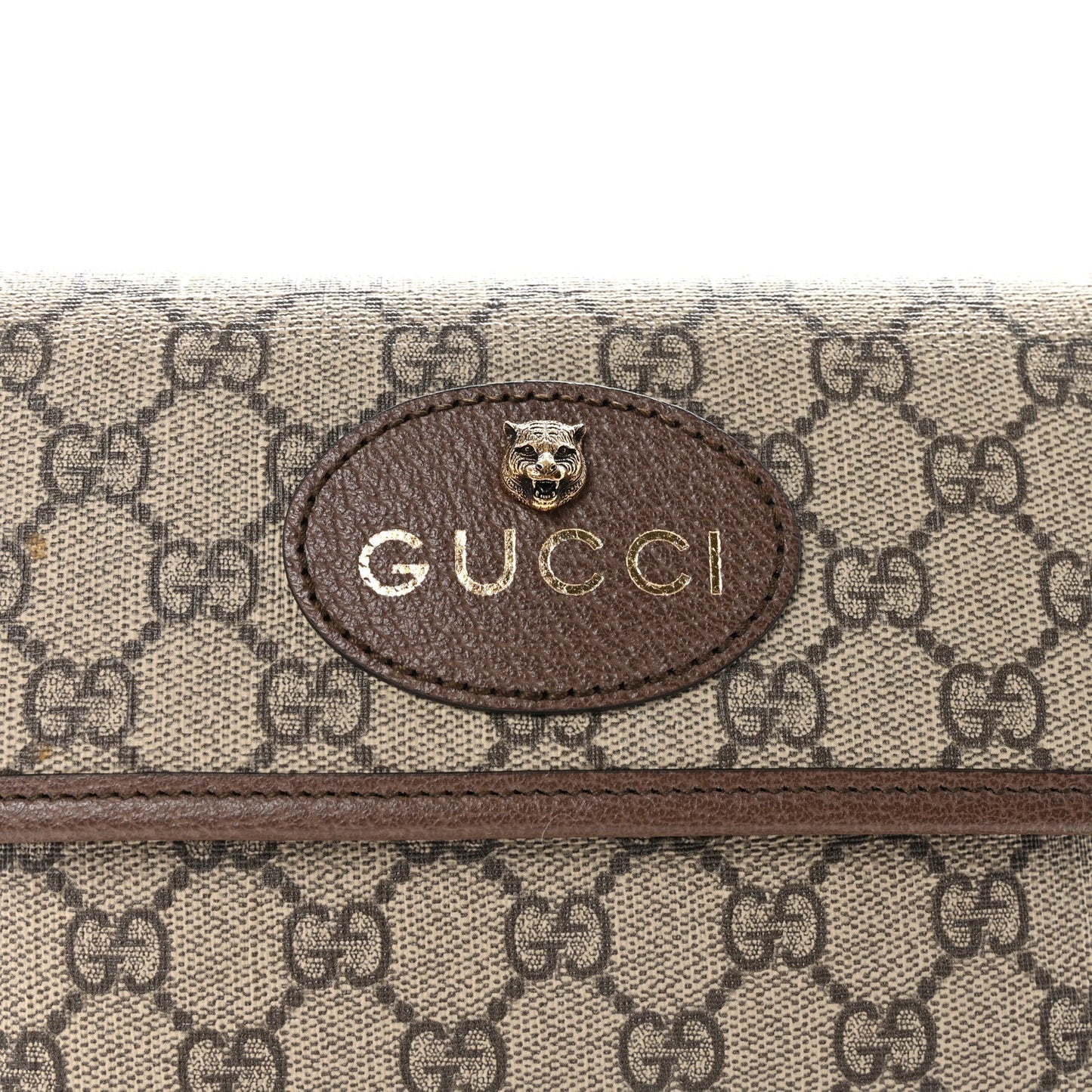 GG Supreme Monogram Neo Vintage Web Belt Bag Brown