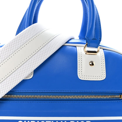 Calfskin Small Dior Vibe Zip Bowling Bag Blue