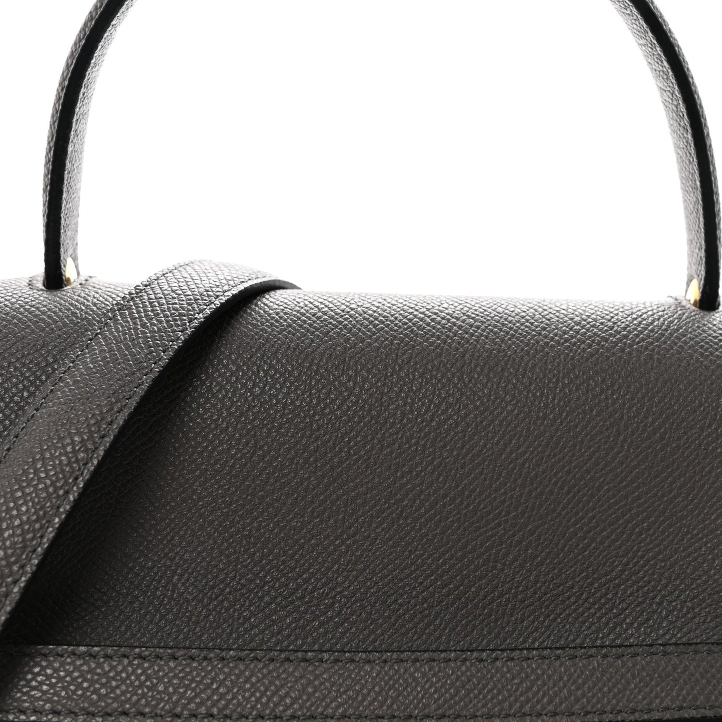 Baby Grained Calfskin Micro Belt Bag Grey