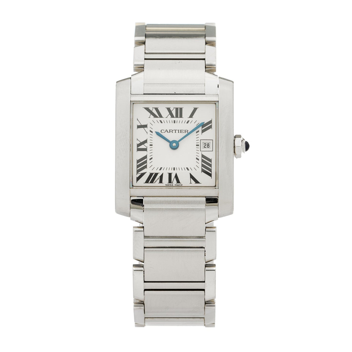 Stainless Steel 25mm Tank Francaise Quartz Watch