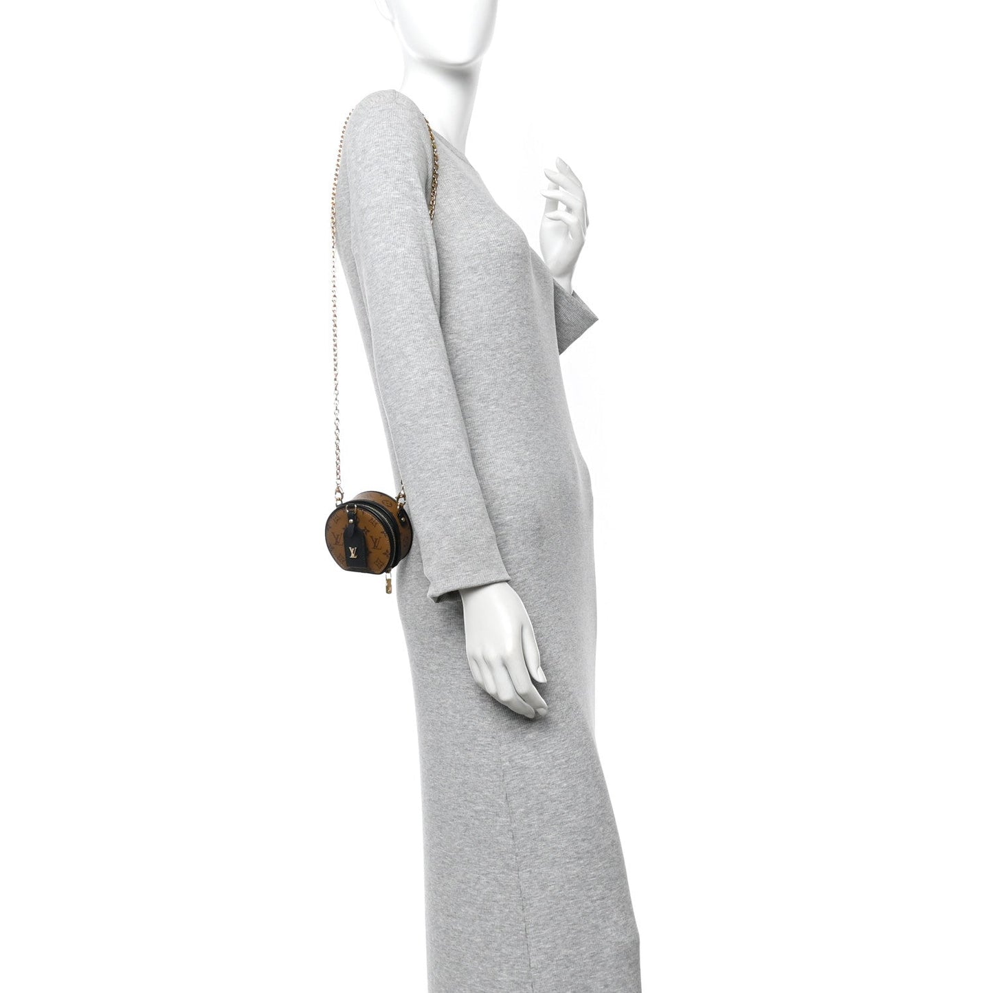 Reverse Monogram Boite Chapeau Necklace
