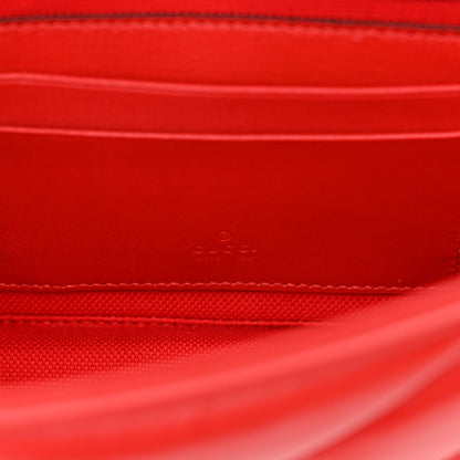 Calfskin Matelasse Double G Studs Mini Torchon GG Marmont Shoulder Bag Hibiscus Red