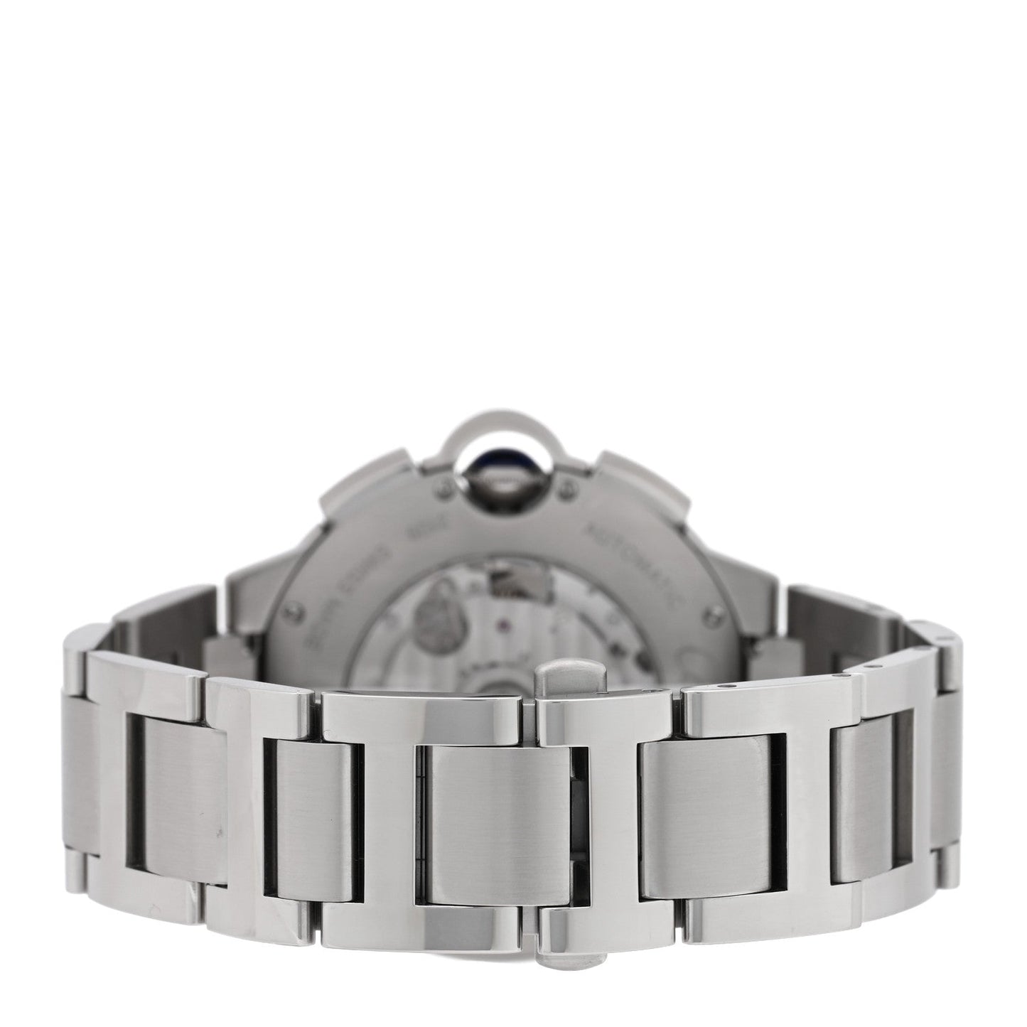 Stainless Steel 44mm Ballon Bleu De Cartier Chronograph Automatic Watch Black