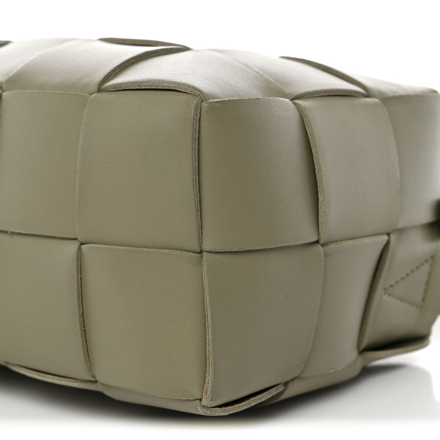 Lambskin Maxi Intrecciato Brick Cassette Bag Travertine