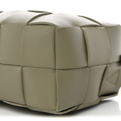 Lambskin Maxi Intrecciato Brick Cassette Bag Travertine