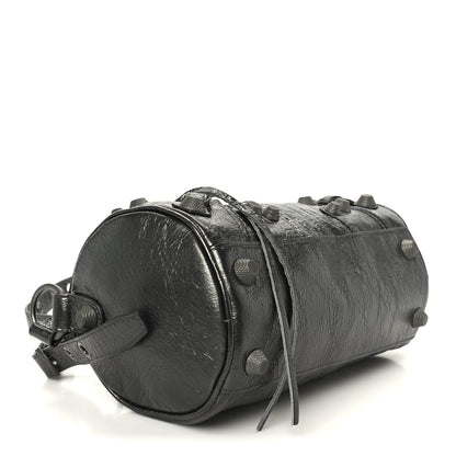 Agneau Arena Le Cagole Cylinder Bag Steel Grey