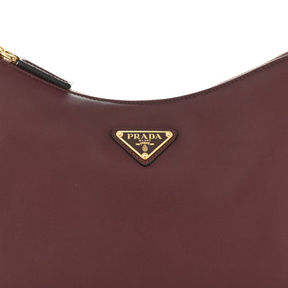 Soft Calfskin Medium Aimée Shoulder Bag Burgundy