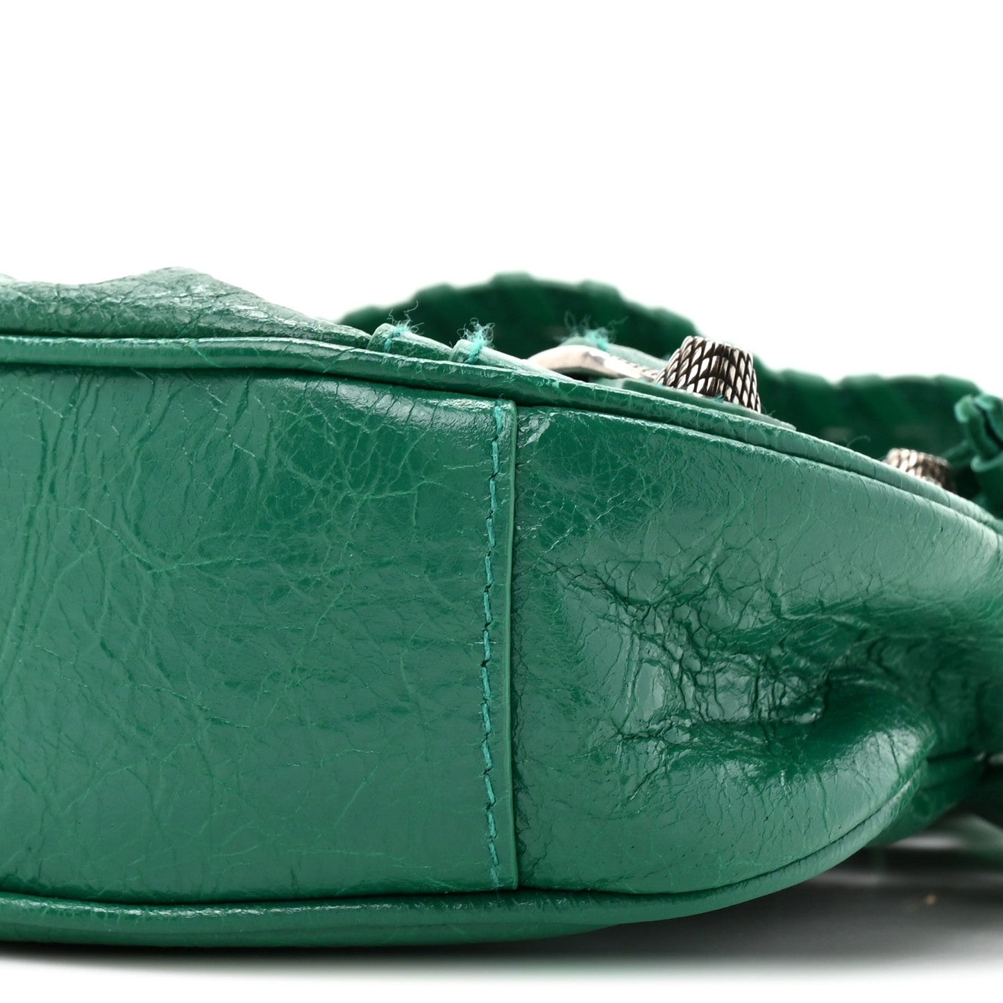 Agneau Arena Le Cagole Shoulder Bag XS Jade