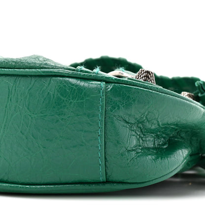 Agneau Arena Le Cagole Shoulder Bag XS Jade