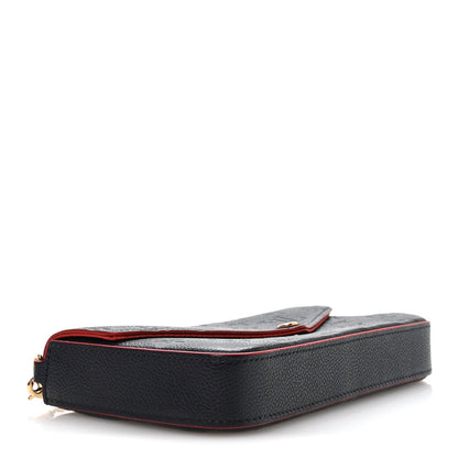 Empreinte Pochette Felicie Chain Wallet Marine Rouge