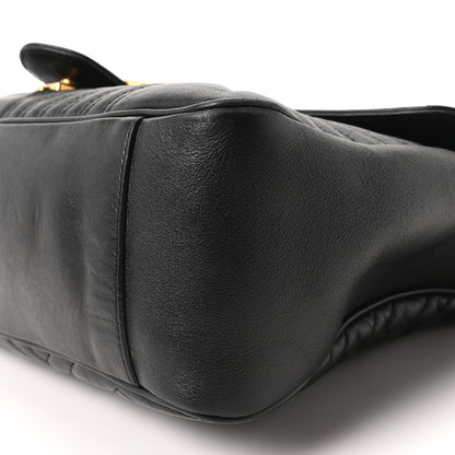 Calfskin Matelasse Large GG Marmont Shoulder Bag Black