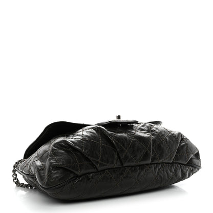 Caviar Aged Calfskin Medium Bubble Graphic Messenger Bag Grey
