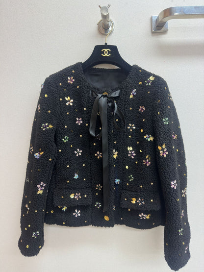 CC 25 Tweed Jacket Butterfly Black Laine Wool Polyester 251958