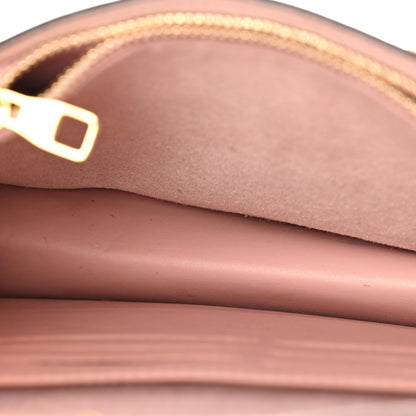 Damier Ebene Croisette Chain Wallet Magnolia