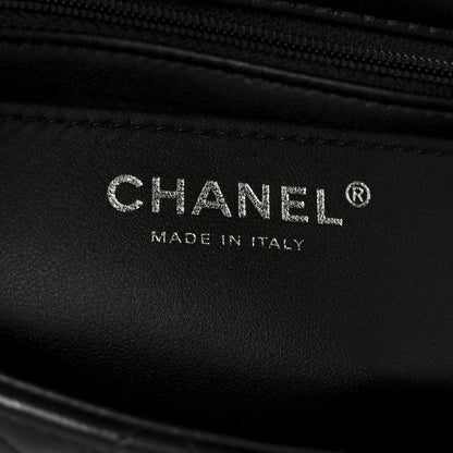 Lambskin Quilted Mini Top Handle Rectangular Flap So Black