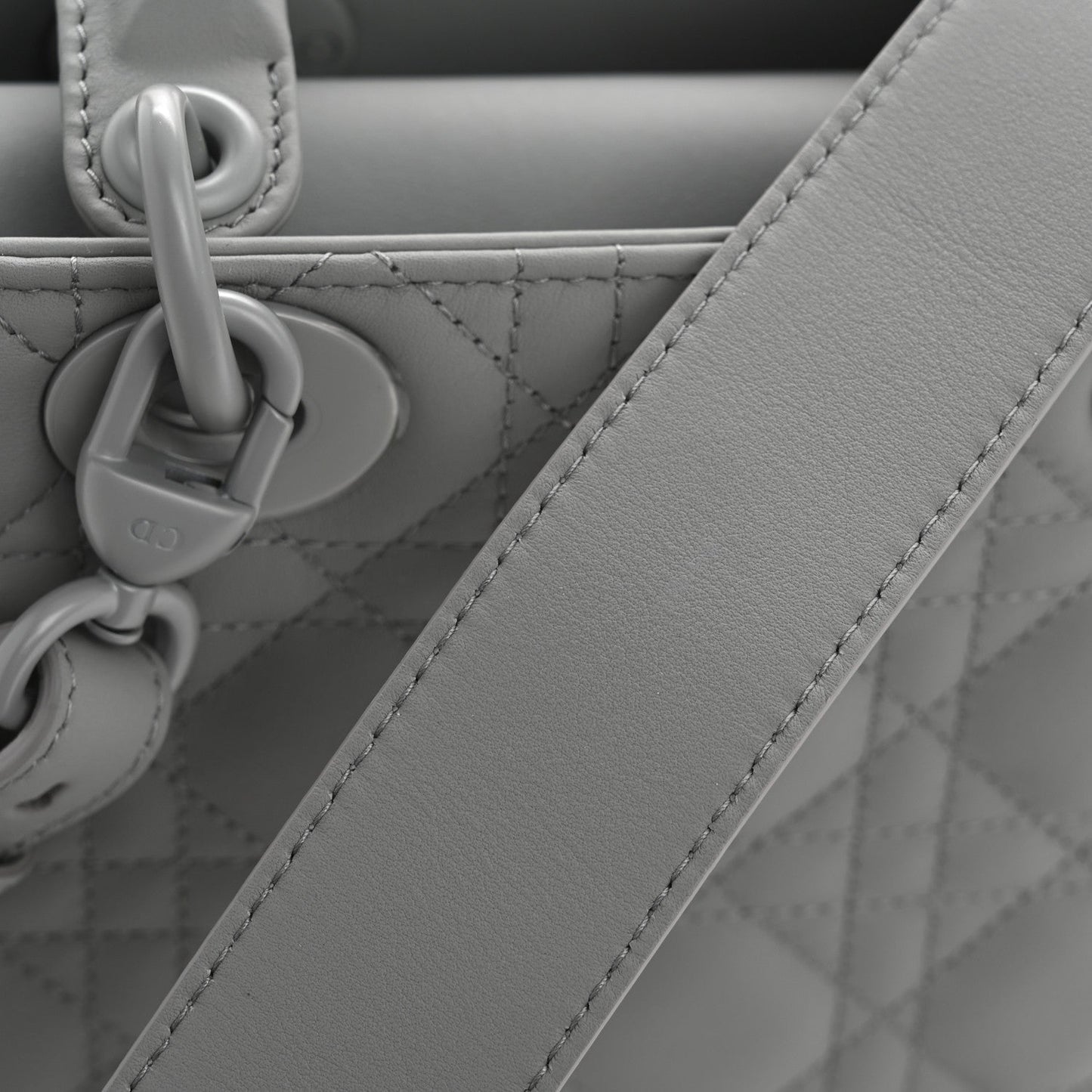 Ultra Matte Calfskin Cannage Small My ABCDior Lady Dior Grey