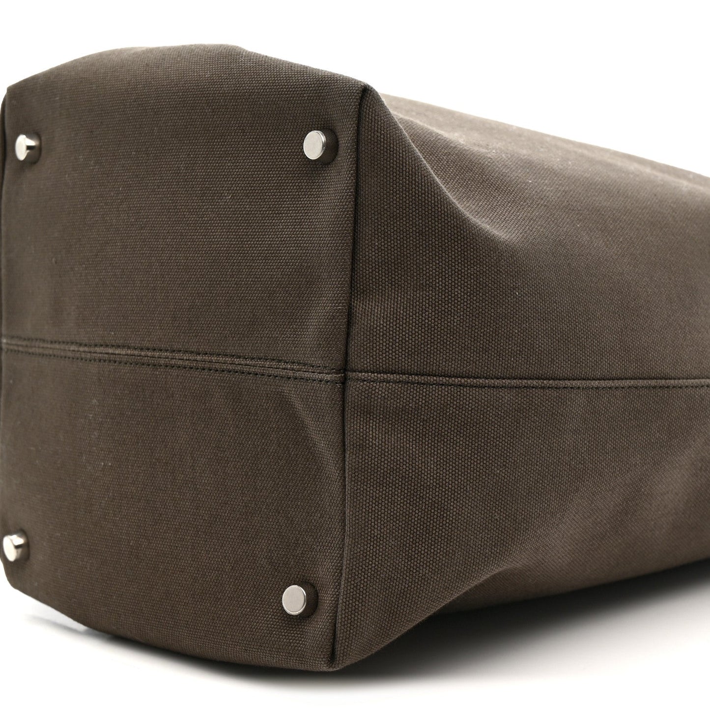 Canvas Calfskin Medium N/S Park Tote Taupe