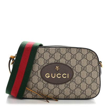 GG Supreme Monogram Web Neo Vintage Shoulder Bag Beige New Acero Crop
