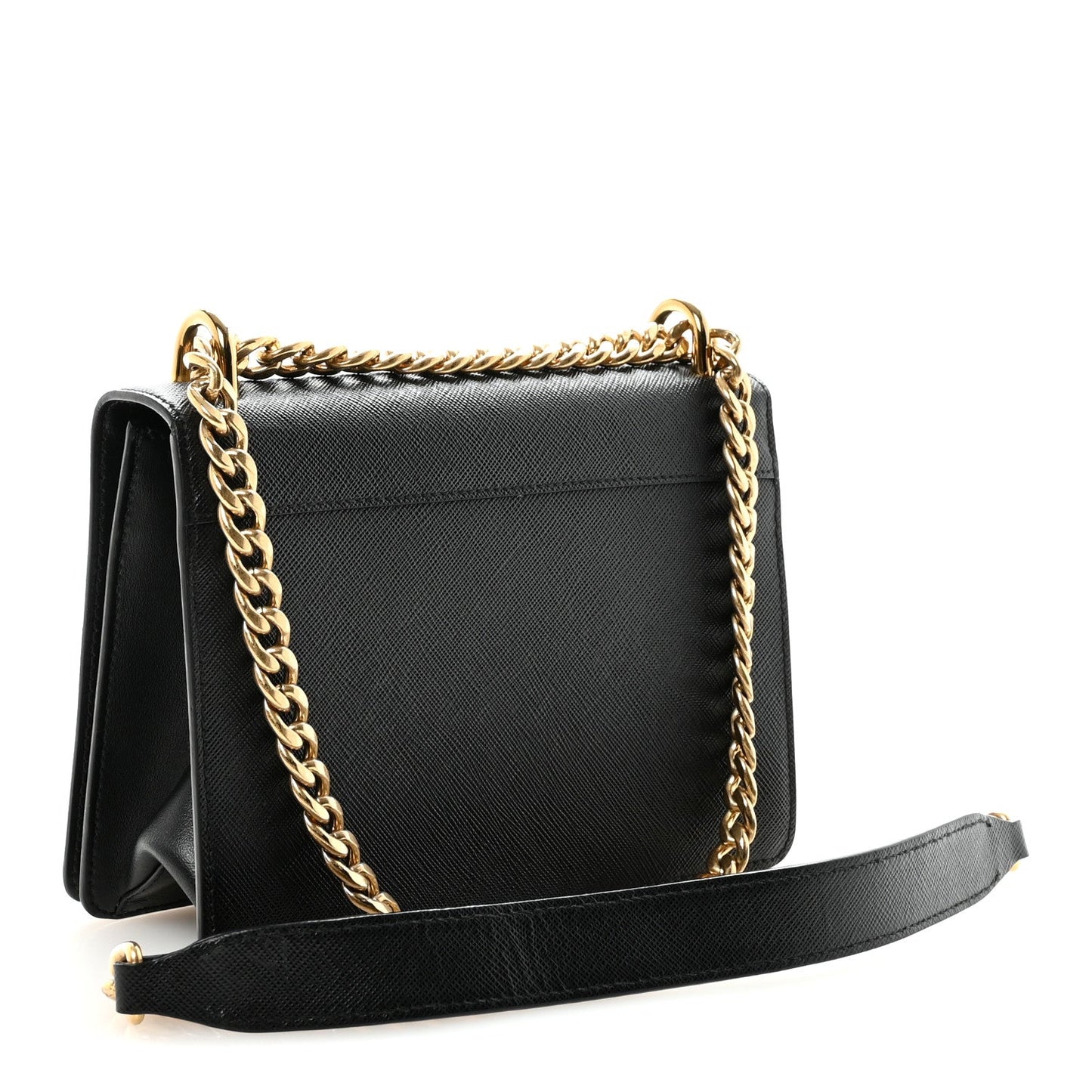 Shiny Lord Calfskin Medium Antigona Black