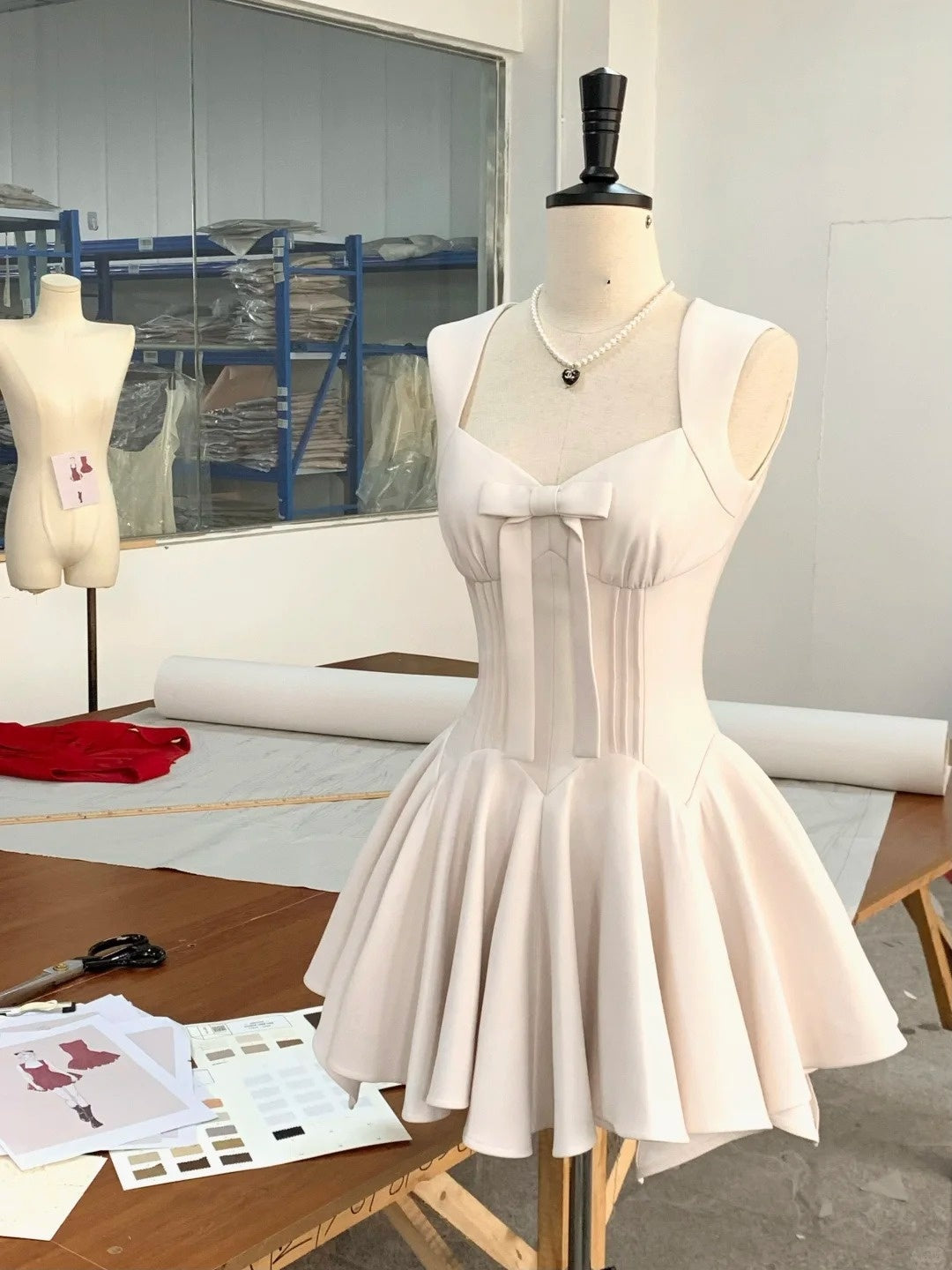 formaldressy-White simple homecoming dress satin gh5740