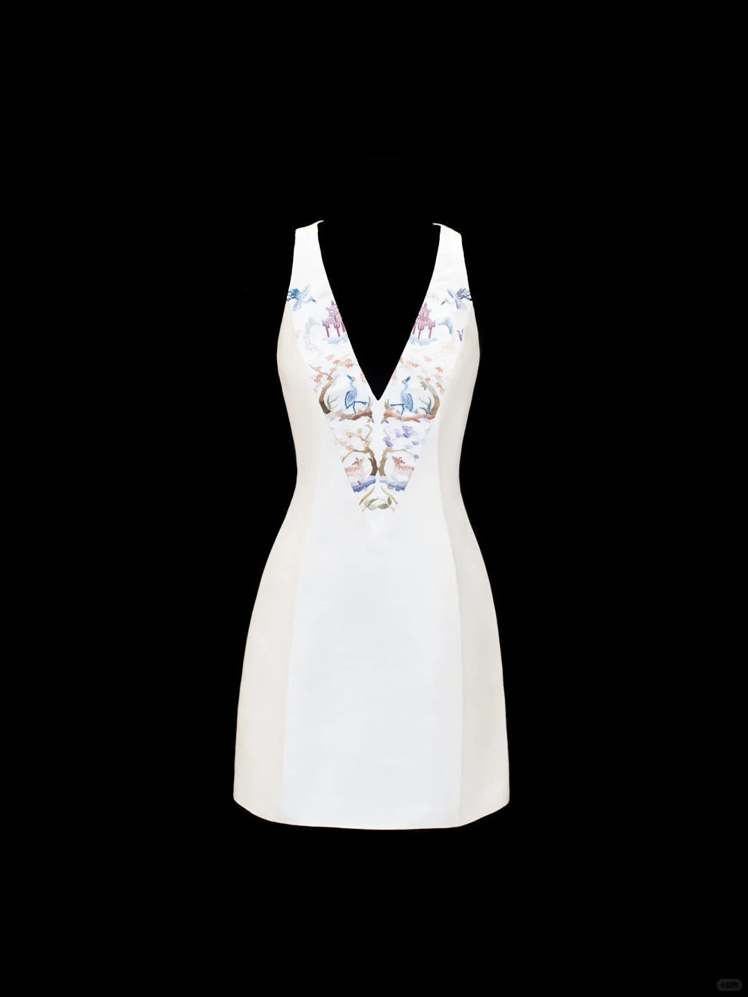 formaldressy-White exquisite and elegant fairy girl short satin homecoming dress birthday dress gh5374