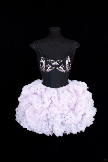 formaldressy-Pink purple elegant fairy girl short puffy dress homecoming dress birthday dress gh5370