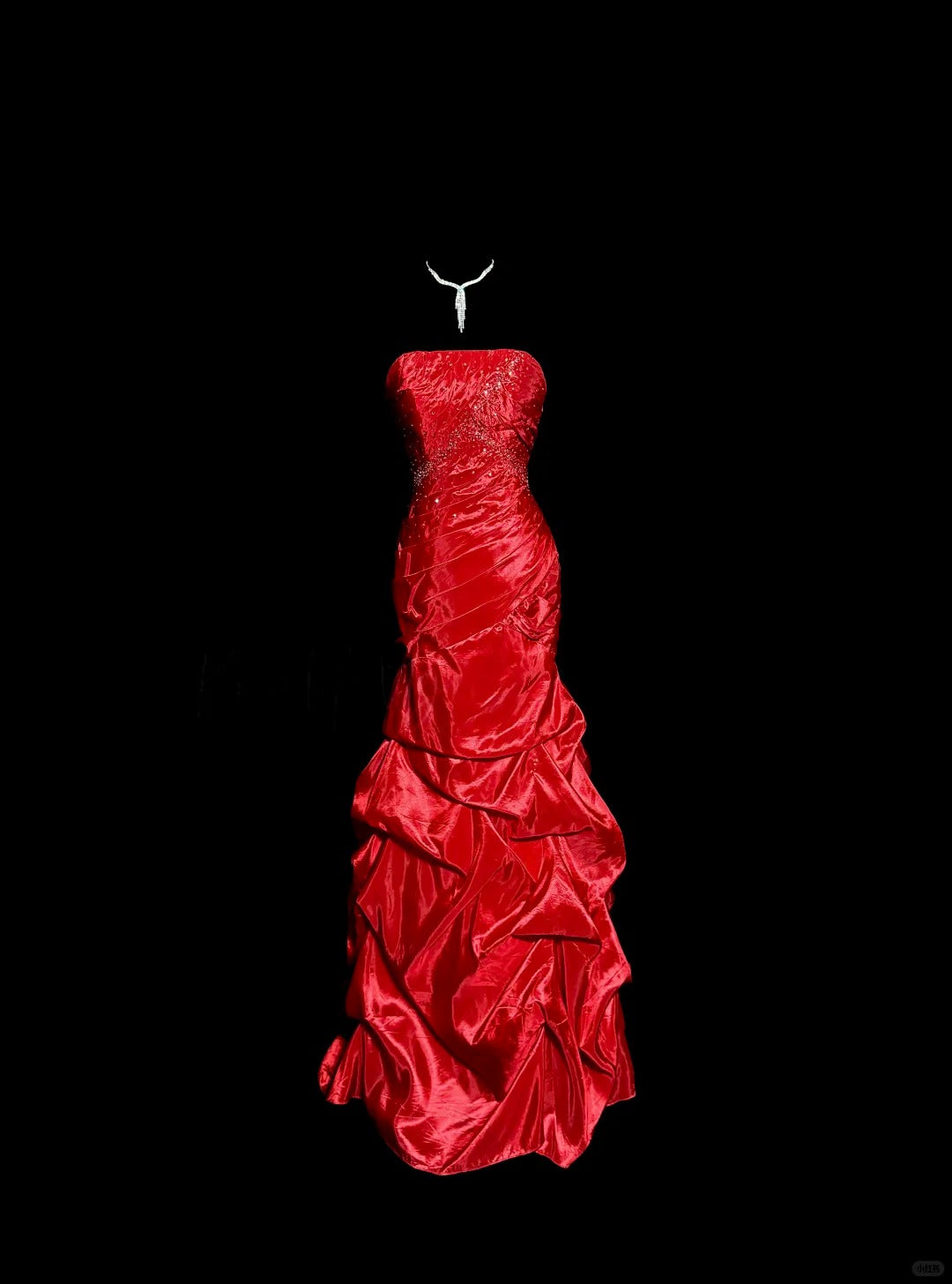 formaldressy-Red exquisite beaded vintage dress long satin floor-length ball gown graduation dress gh5241