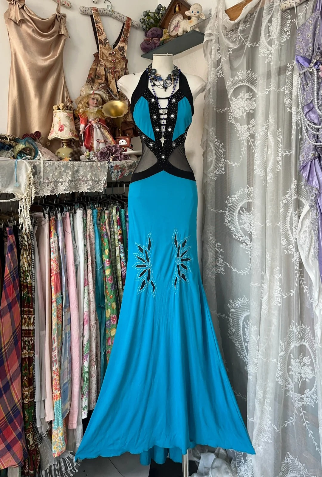 formaldressy-Blue beaded sexy elegant long suspender Prom dress evening dress party dress gh5187
