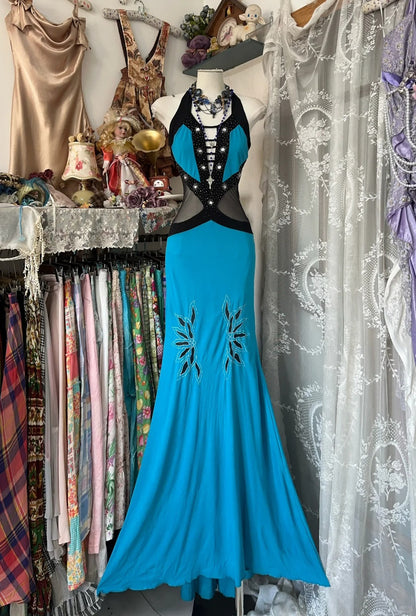 formaldressy-Blue beaded sexy elegant long suspender Prom dress evening dress party dress gh5187