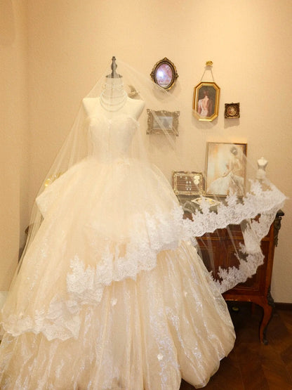 formaldressy-White wedding dress, vintage and elegant long formal ball gown gh6132