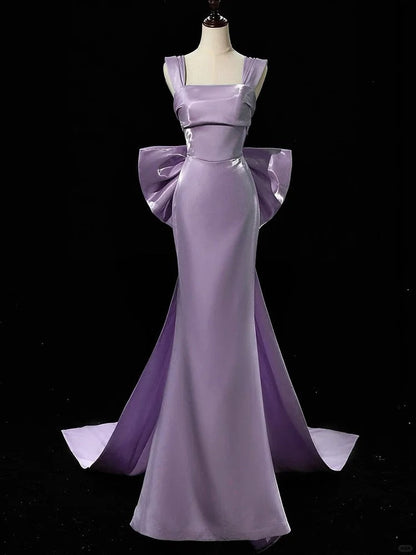 formaldressy-Purple Dress Elegant Dress Satin Dress Long Dress Formal Prom Gown Ball Dress Graceful Dress gh5308
