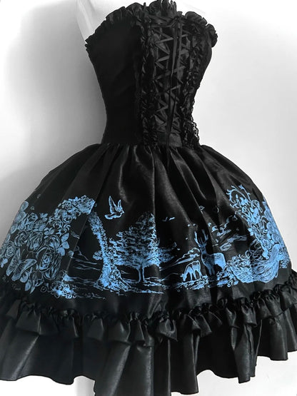 formaldressy-Black princess fashion short chiffon homecoming dress birthday party dress gh5418