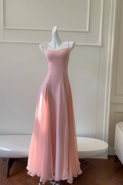 formaldressy- Minimalist Mint Green/Pastel Pink Spaghetti Strap Slim-Fit Long Evening Gown gh6098