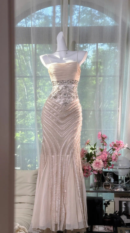 formaldressy-Pink gorgeous beaded elegant long chiffon Prom dress evening dress party dress gh5166